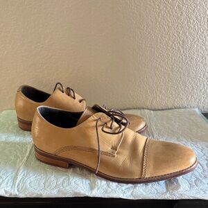 Men's Camel Leather Dress Shoes